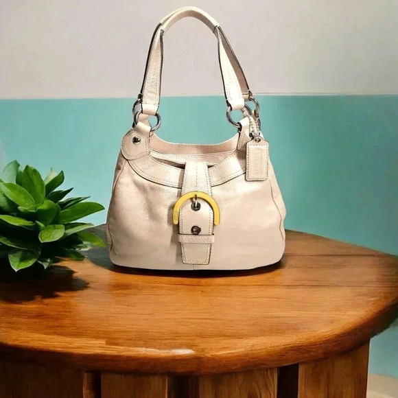 Coach Soho Lynn Leather Hobo Bag in light pink - Picture 5 of 11